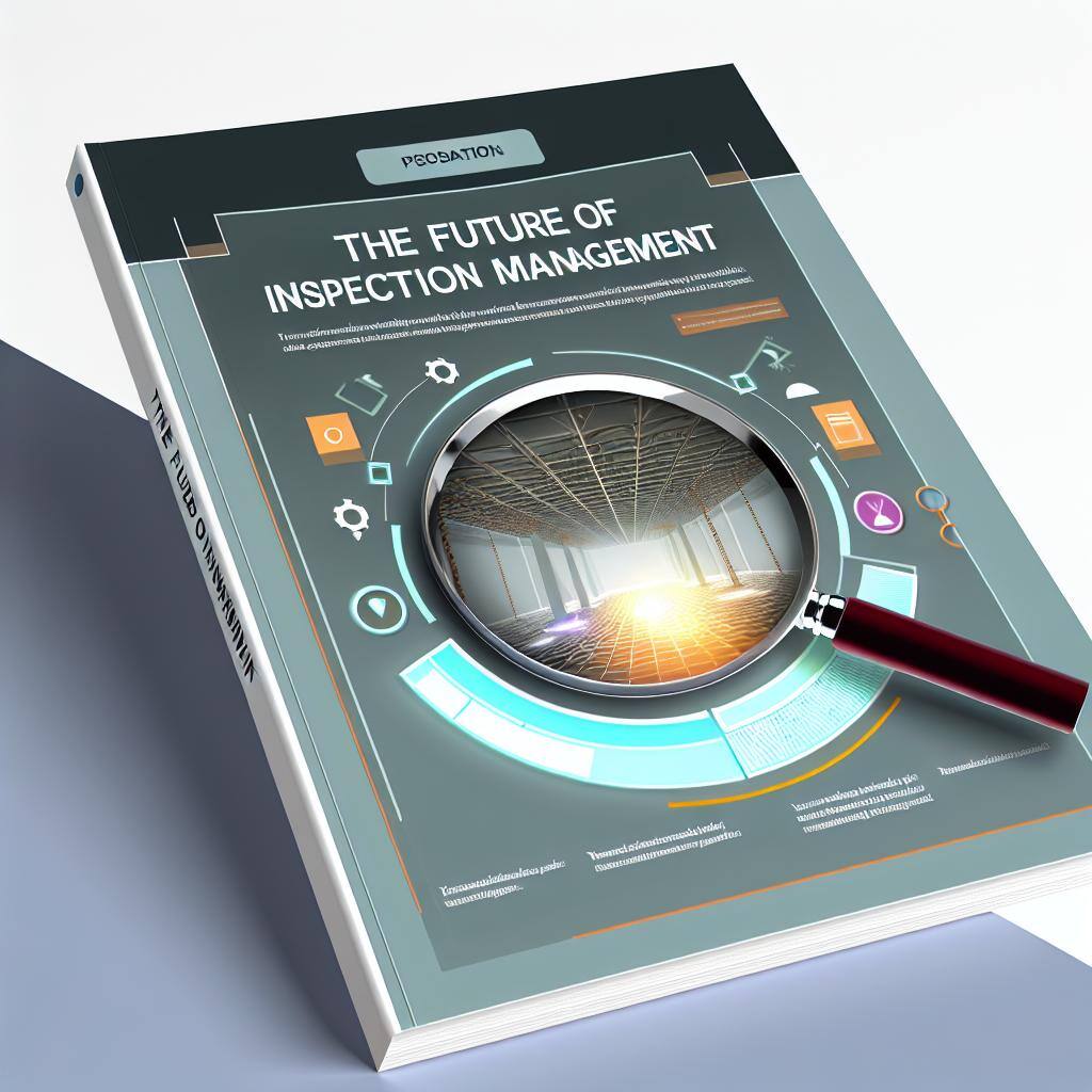 create an ebook image for a document titled The Future of Inspection Management